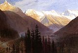 Albert Bierstadt Famous Paintings - Sunrise at Glacier Station